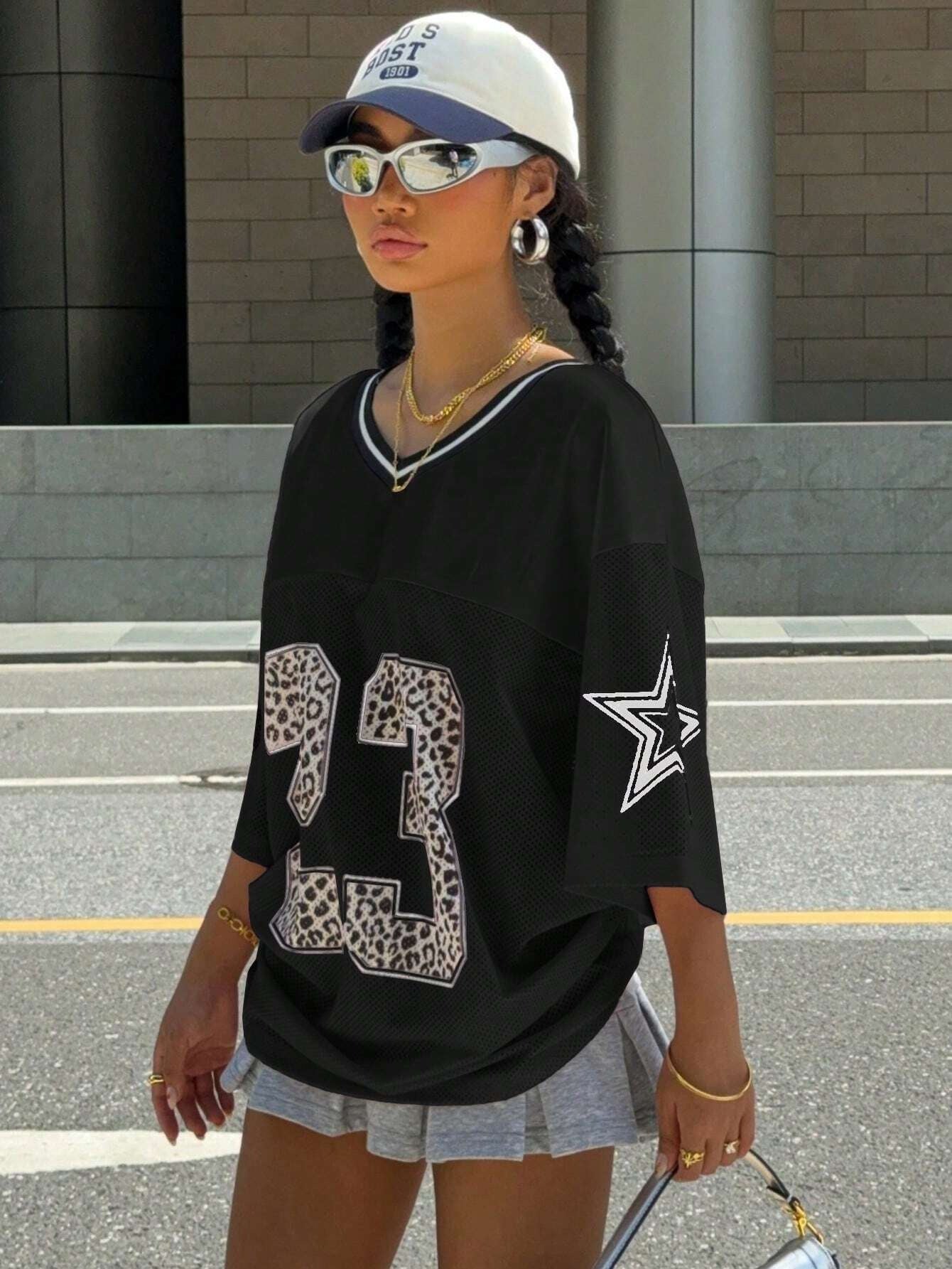 GR | Jersey Shirt with Animal Print Sporty, Trendy & Streetstyle Ready