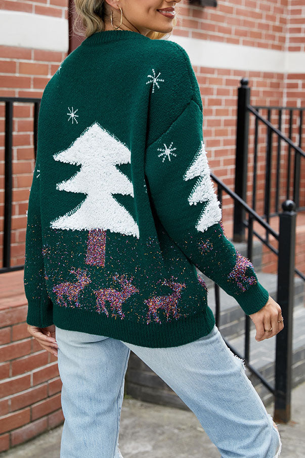 GR Plüsch Weihnachtsbaum Pullover Strickpullover