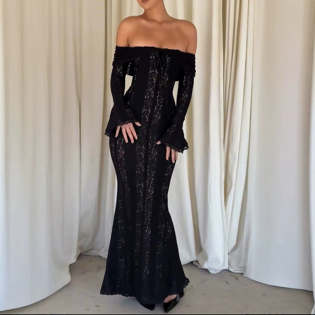GR | Flared Sleeve Bodycon Waist Dress