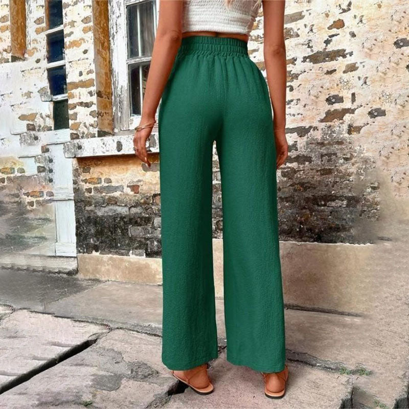 GR | Colorful, airy summer trousers for women with wide legs