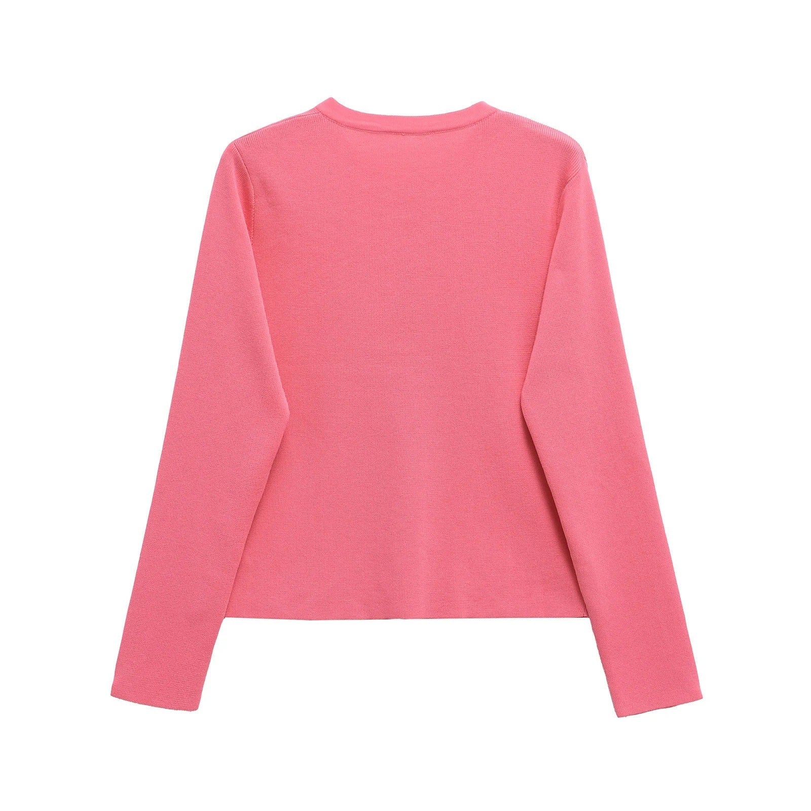 Damen Strickjacke mit knöpfbarem Design und elegantem Rundhalsausschnitt GR