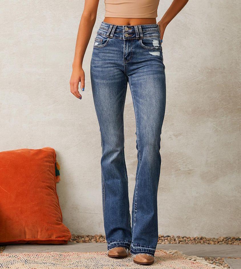 Women's Vintage Style Flared Jeans, Size