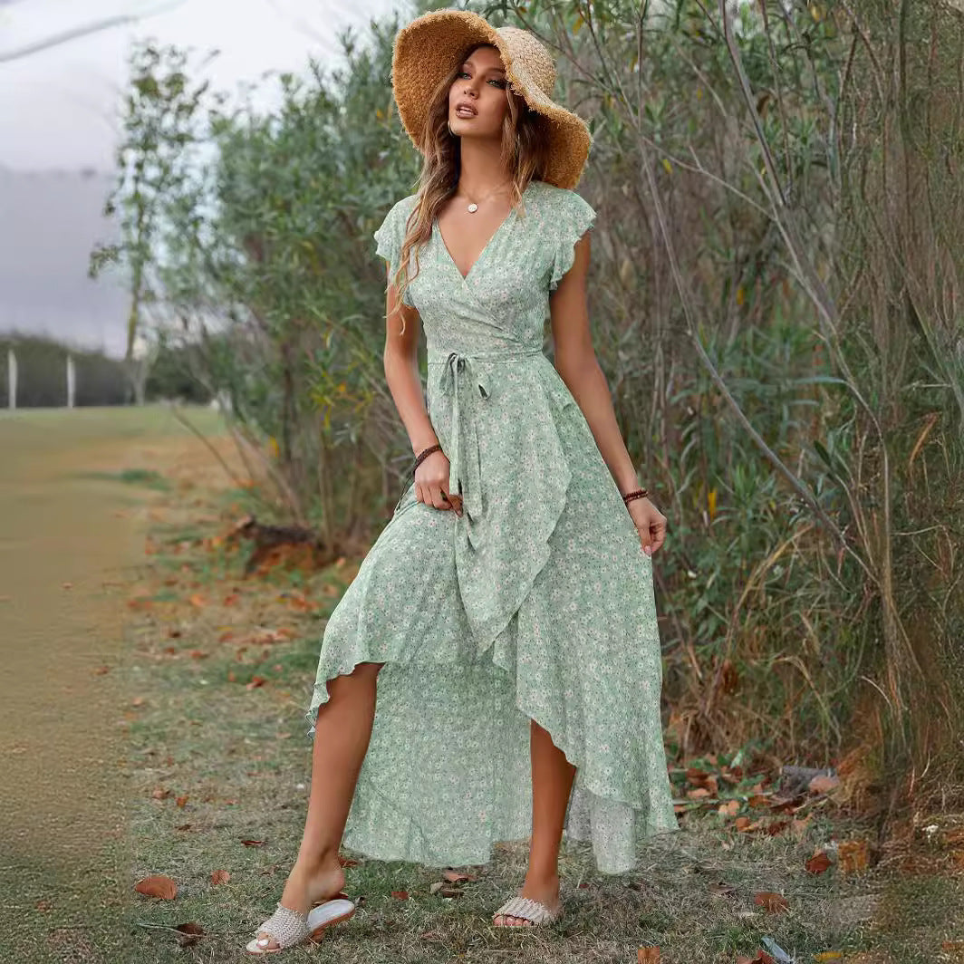 GR | Slim Fit Irregular Hem Maxi Dress 