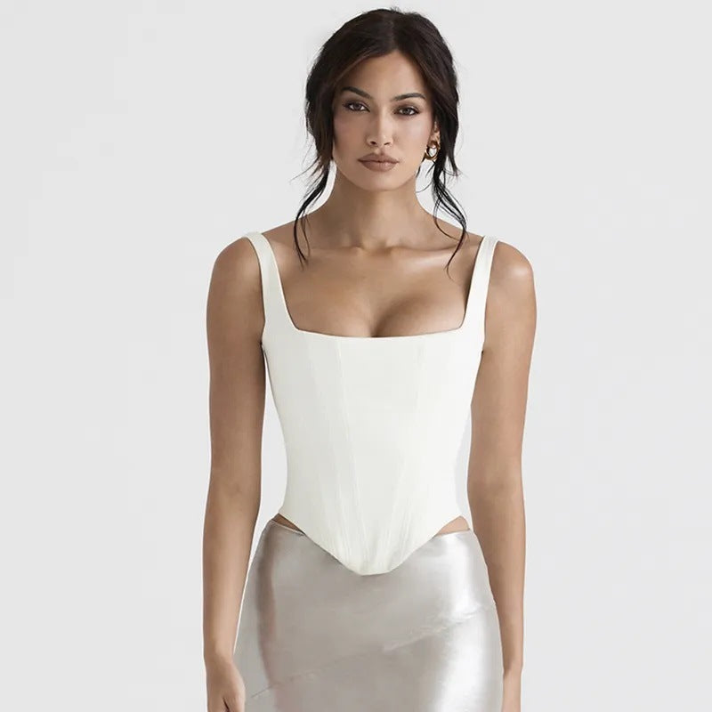GR | Fairy Pink Satin Longline Corset