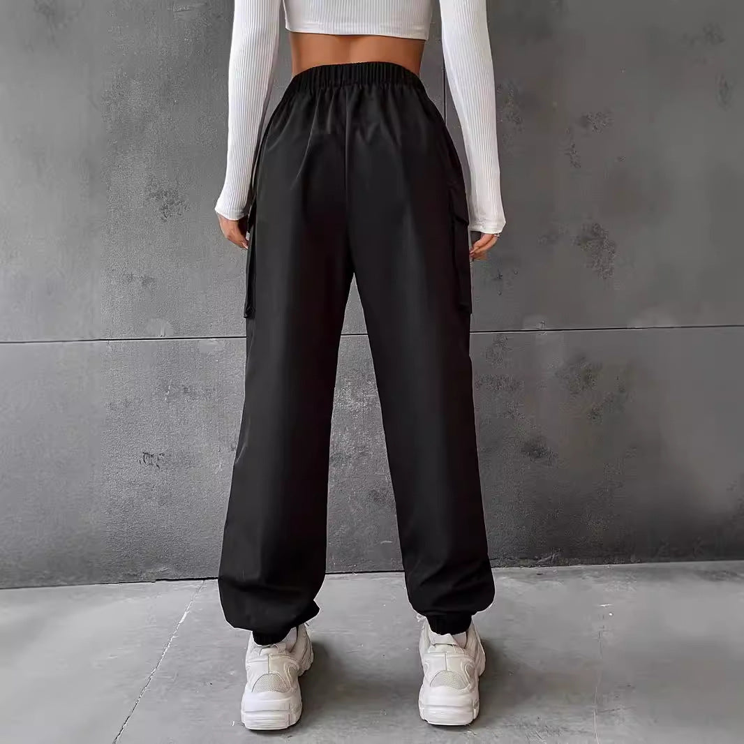 Damen Cargo-Hose mit elastischem Bund und praktischen Taschen GR