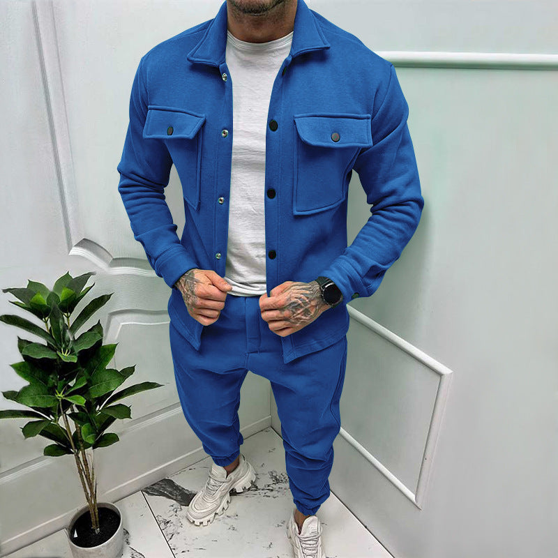 GR | 2-Piece Suede Set Shirt and Trousers