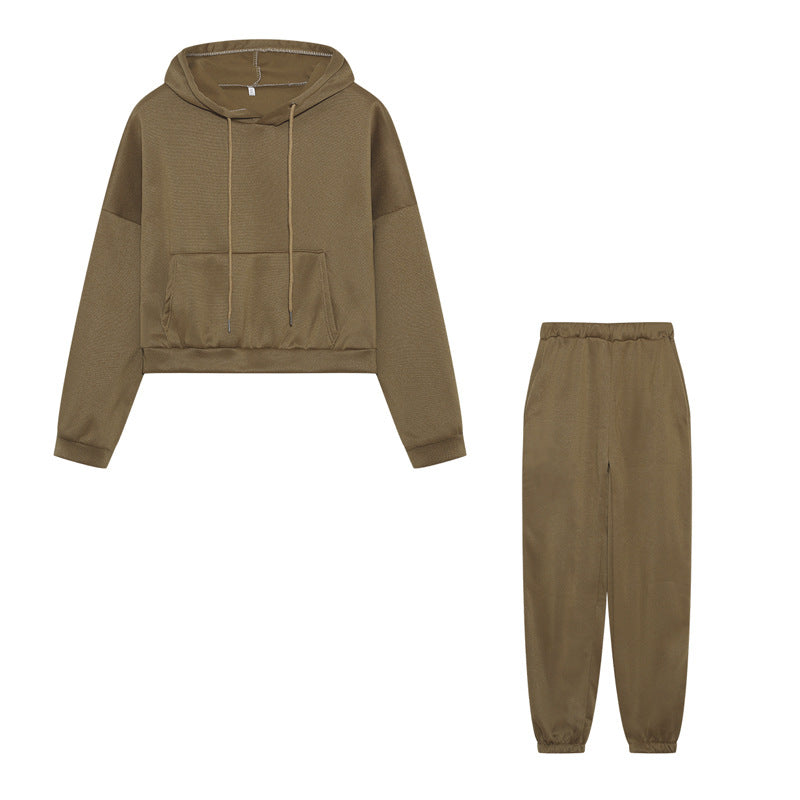 Damen Hoodie und Jogginghose-Set mit lässigem Schnitt und elastischem Bund GR