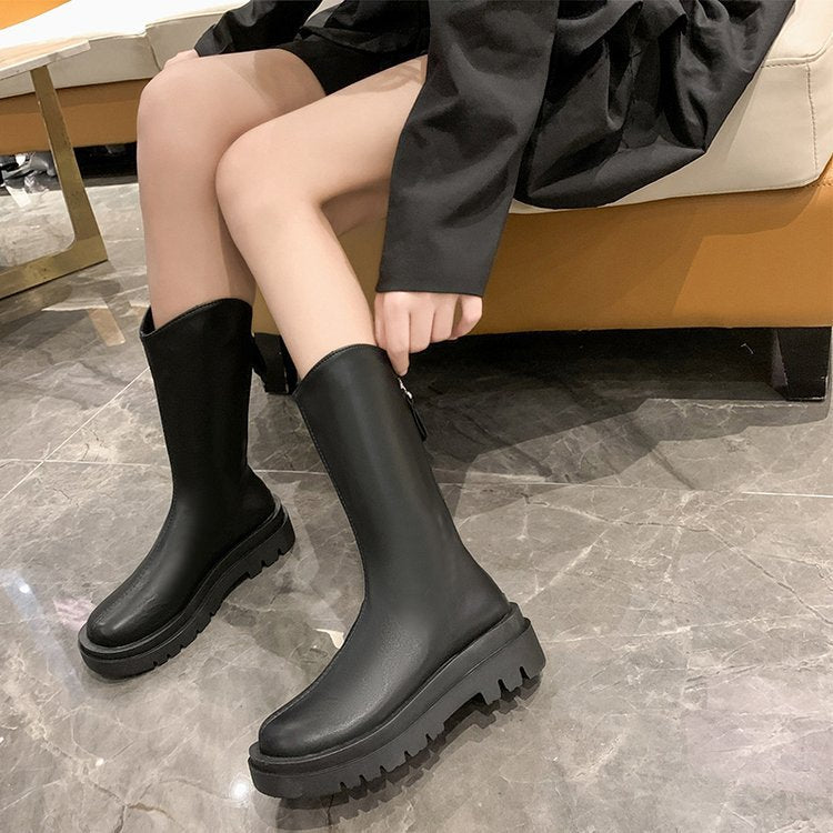Women's rubber boots with non-slip sole and high shaft, size GR