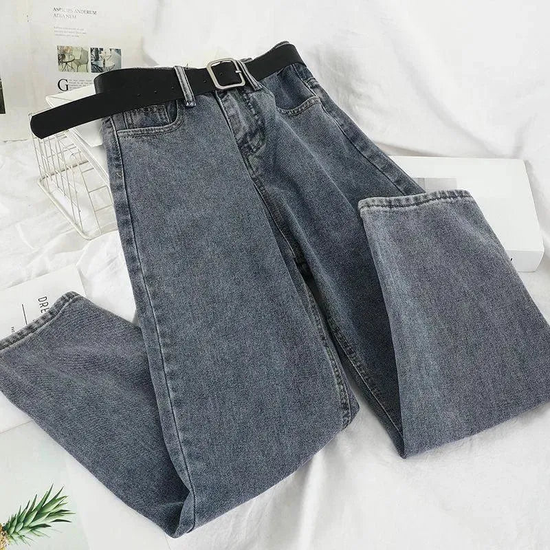 GR | Women high-waisted jeans straight