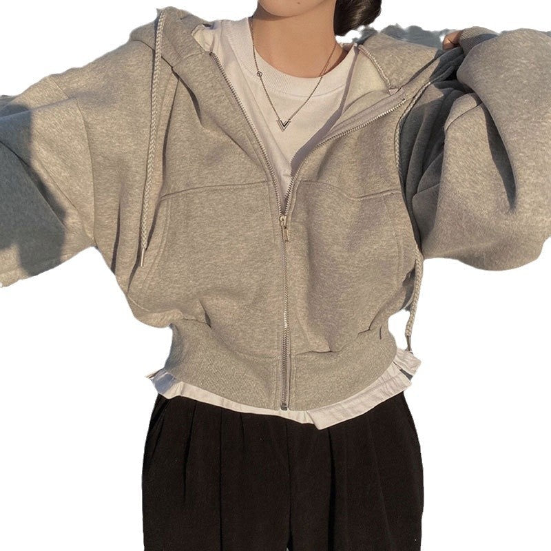 Damen Kapuzenpullover mit oversized Schnitt und praktischen Taschen GR