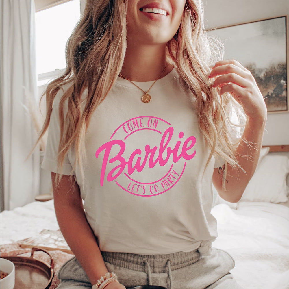 GR | Retro Party Barbie Print T-shirt