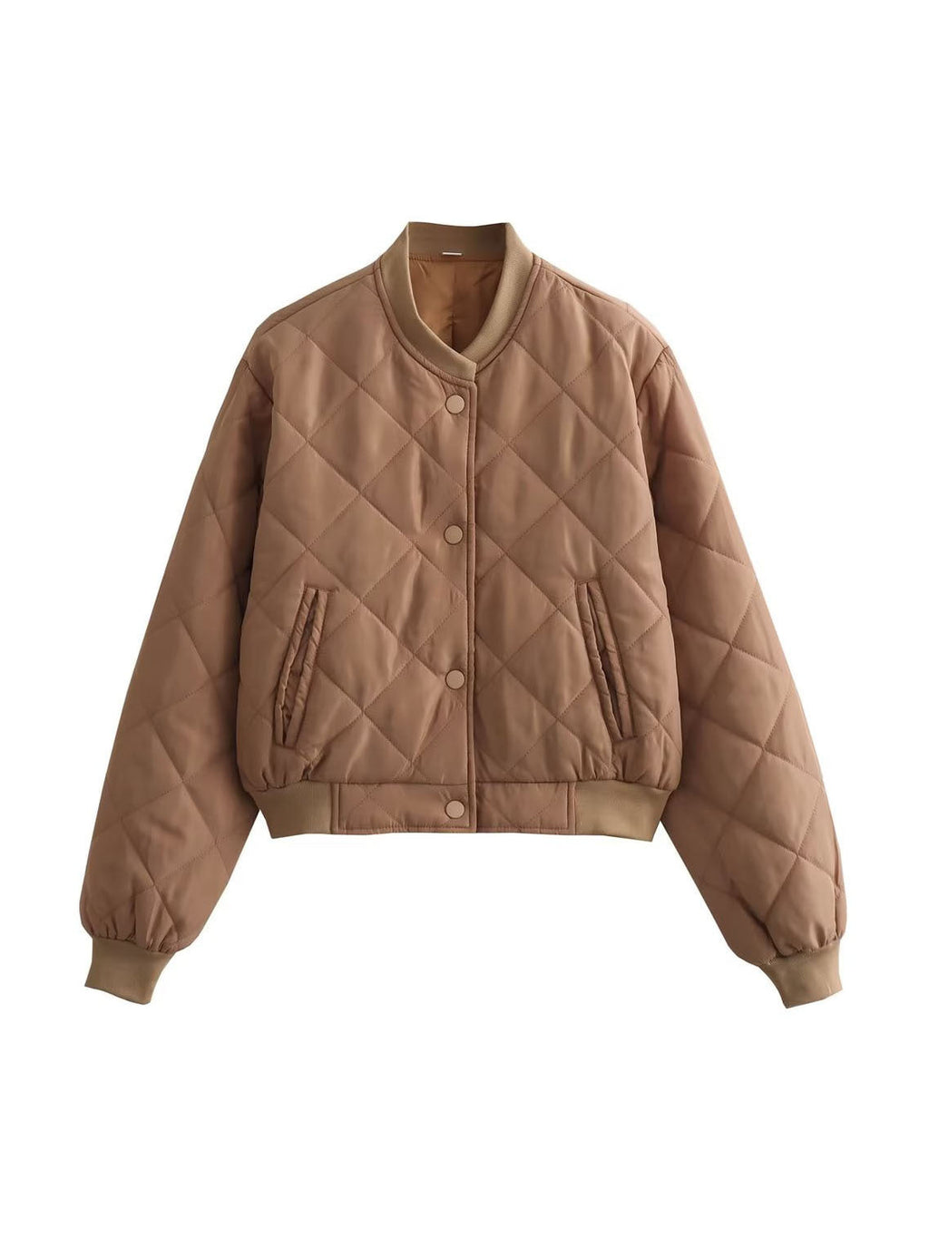 GR | Argyle pattern bomber jacket for women