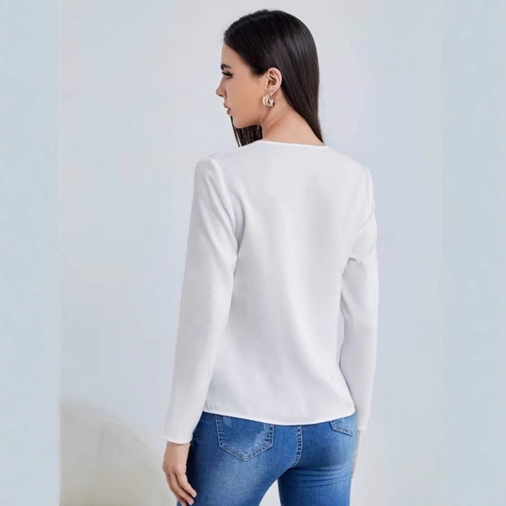 GR | Women's Satin Blouse Imitation Silk Shirt