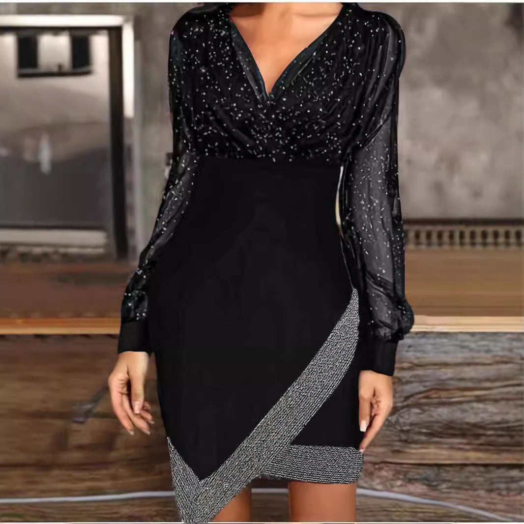 Damen Abendkleid mit funkelnden Details und elegantem Schnitt GR