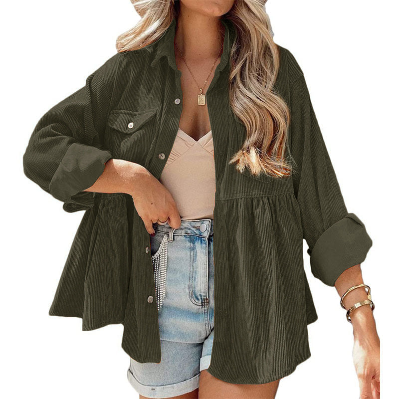 GR | Come Around Corduroy Babydoll Jacket (Made of Polyester)