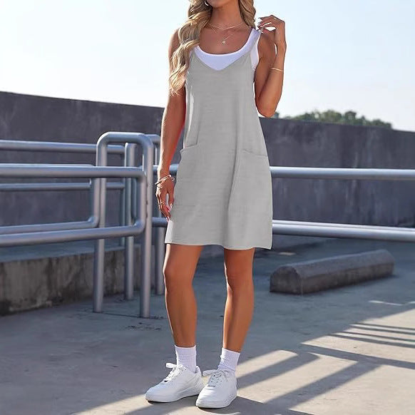 Damen Freizeitkleid mit praktischen Taschen und lockerem Schnitt GR