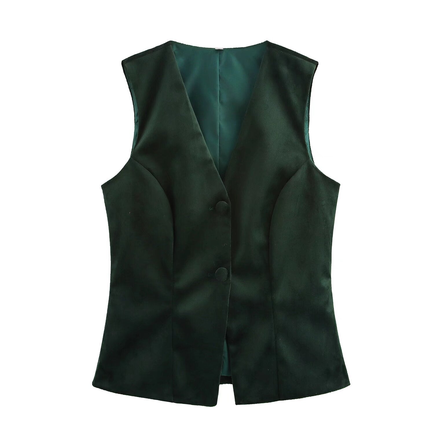 GR | Velvet sleeveless vest top