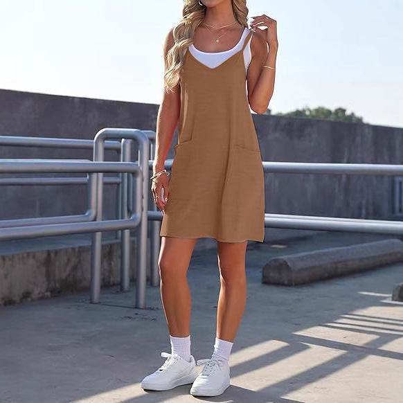 Damen Freizeitkleid mit praktischen Taschen und lockerem Schnitt GR