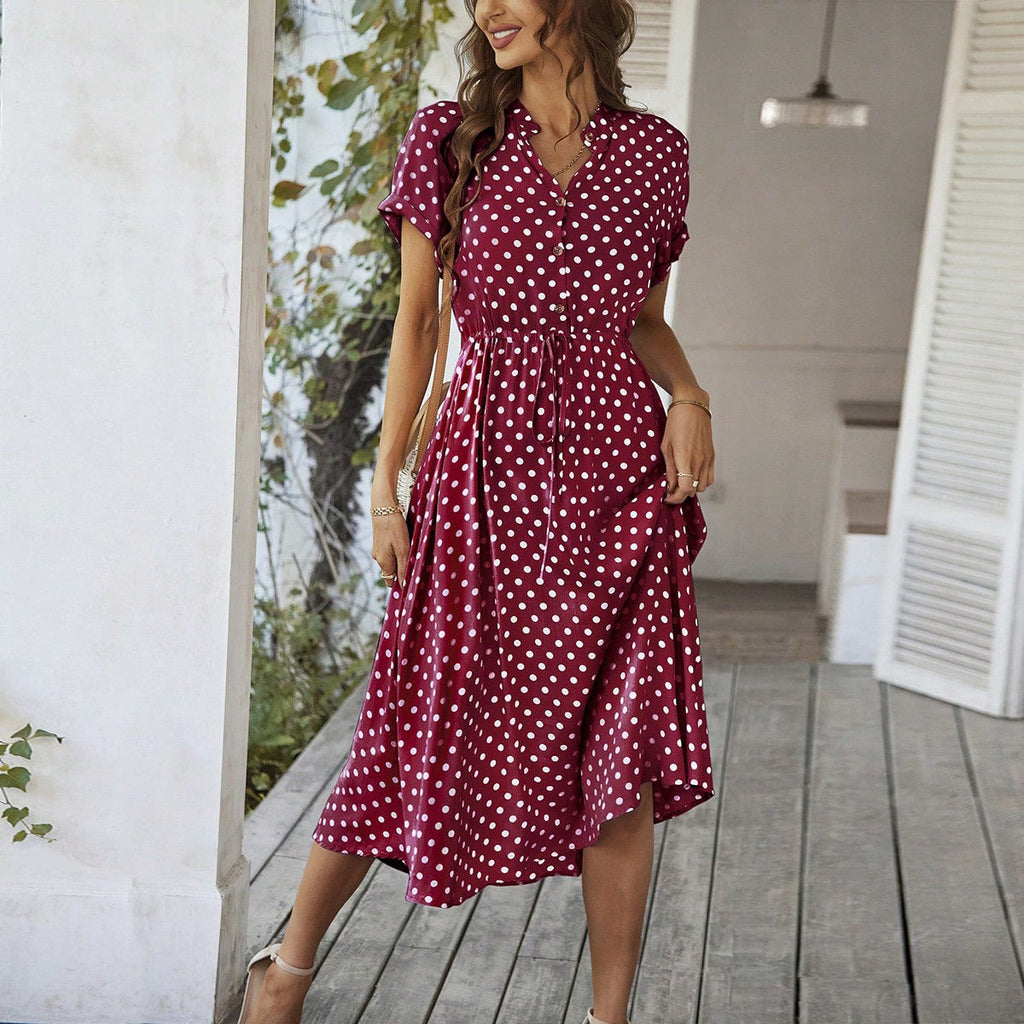 Women's polka dot midi dress, size