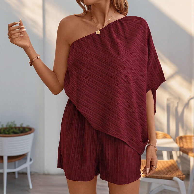 Women's jumpsuit with asymmetrical cut and casual design, size S