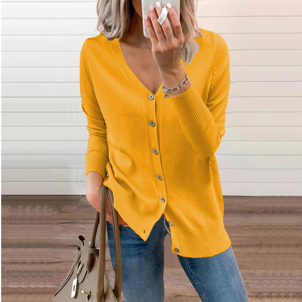GR | Knopf Strick Cardigan Pullover