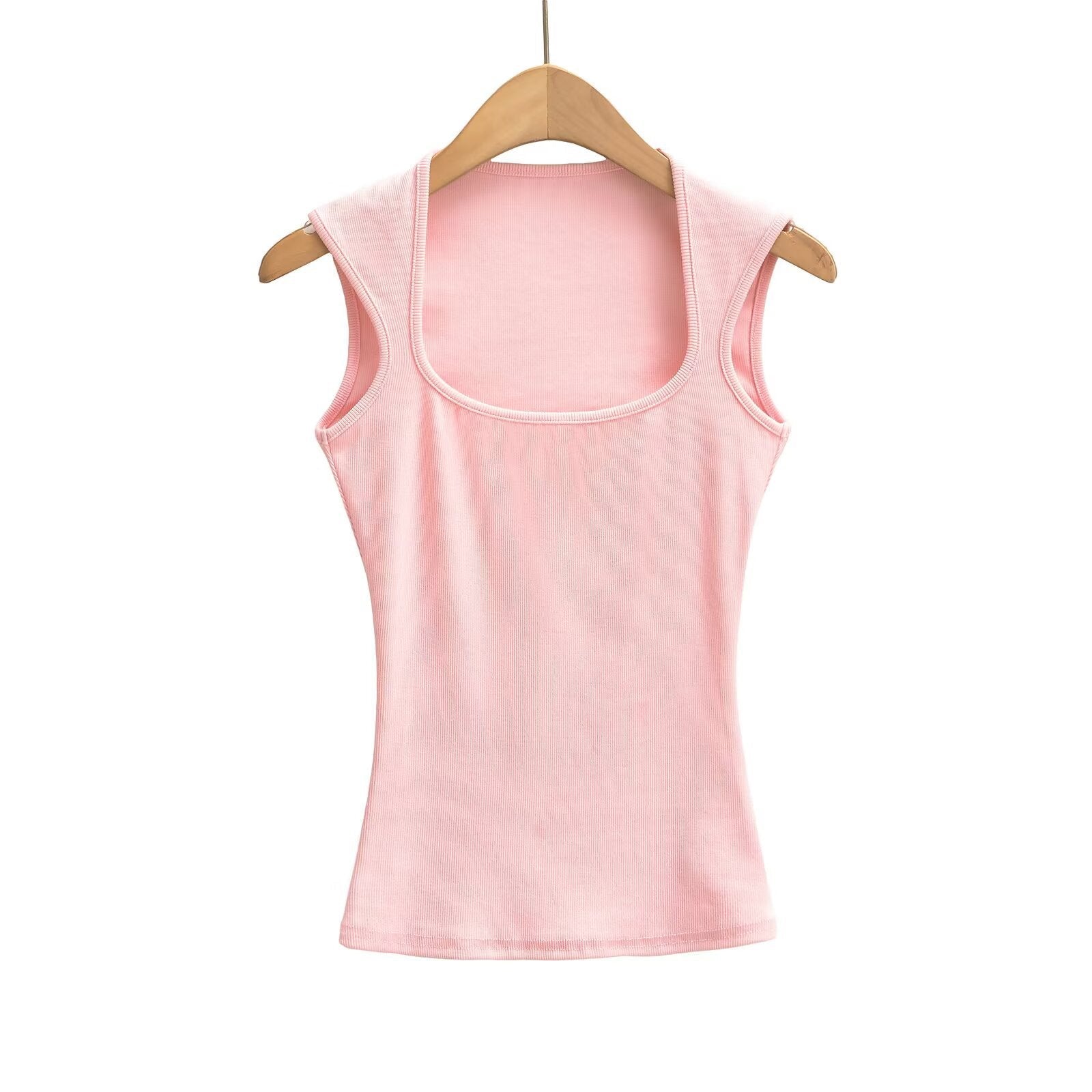 Women's sleeveless top made of soft, stretchy material, size