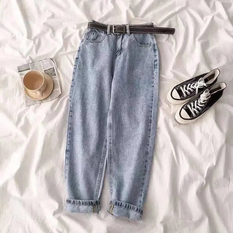 GR | Women high-waisted jeans straight