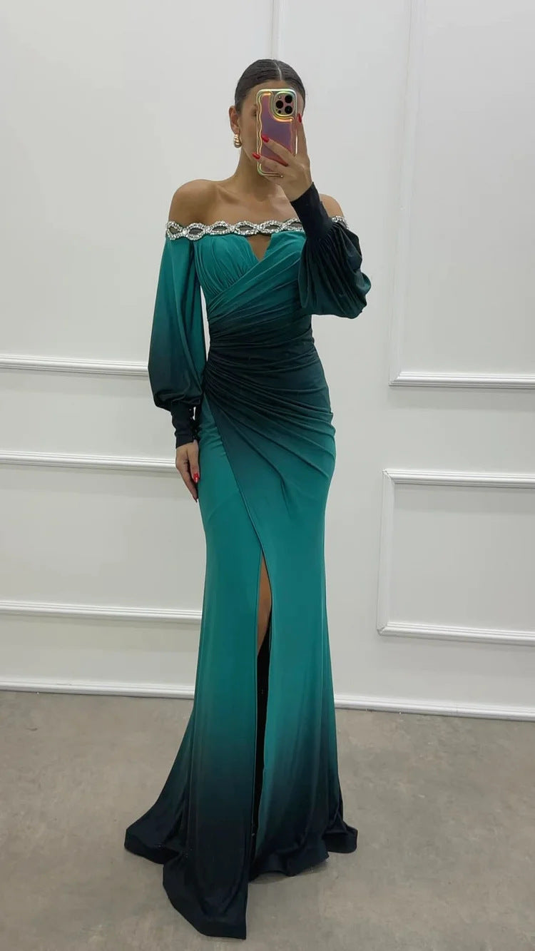 GR | Partykleid mit Camisole und positioniertem Schlitz in großer A-Linie