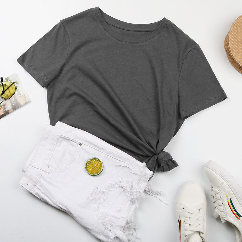 Women's basic T-shirt with a relaxed fit and high-quality cotton, size [size missing]