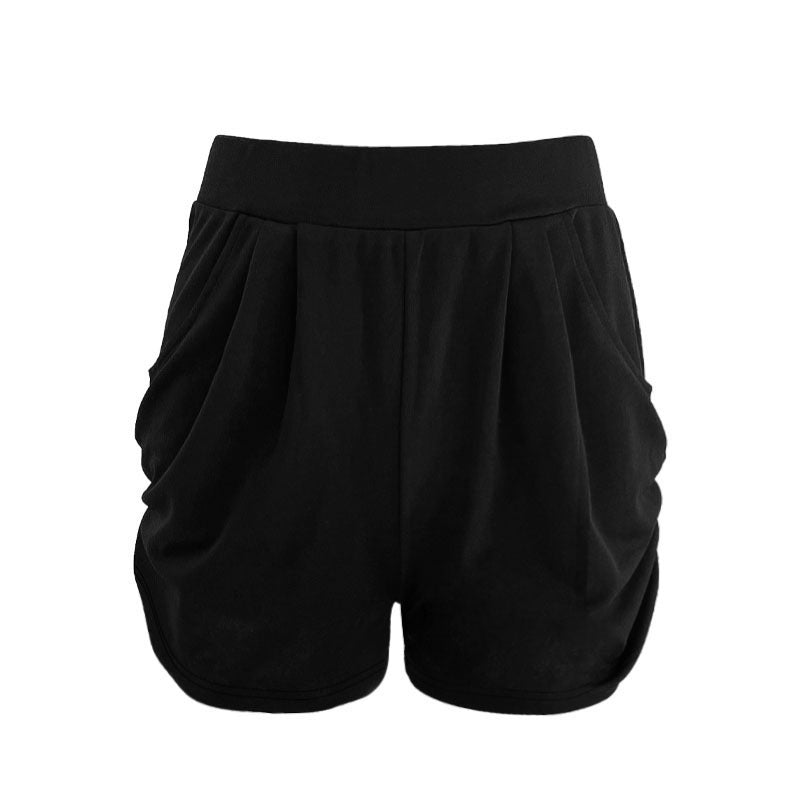 Damen High-Waist Shorts mit praktischen Taschen und modischem Falten-Design GR