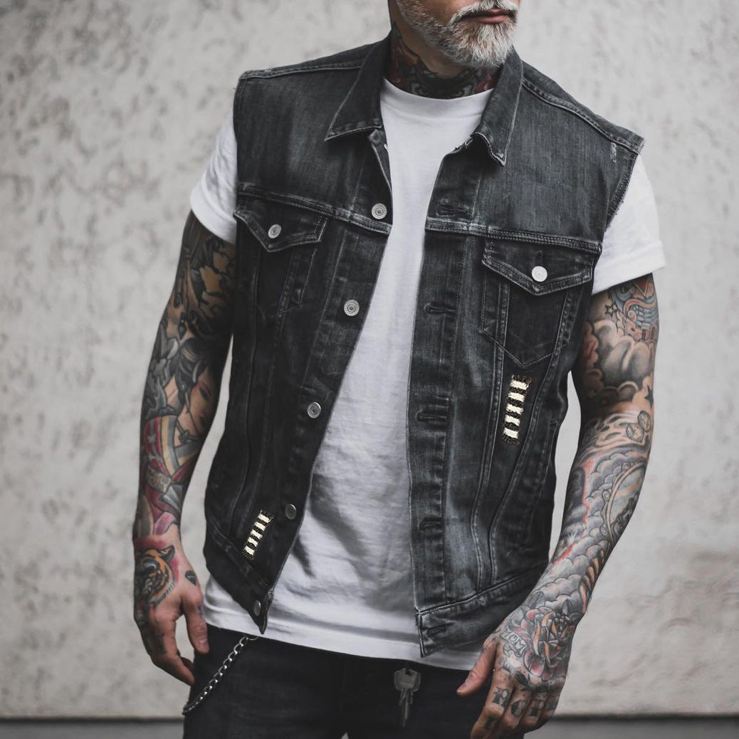 GR | Motorcycle denim vest