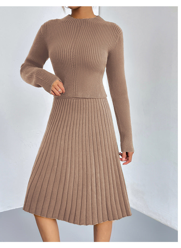 GR | A-line skirt knit sweater set 