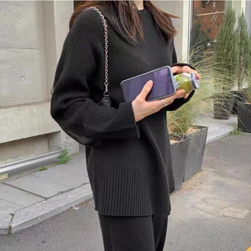 GR | Straight-leg wide-leg trouser suit 