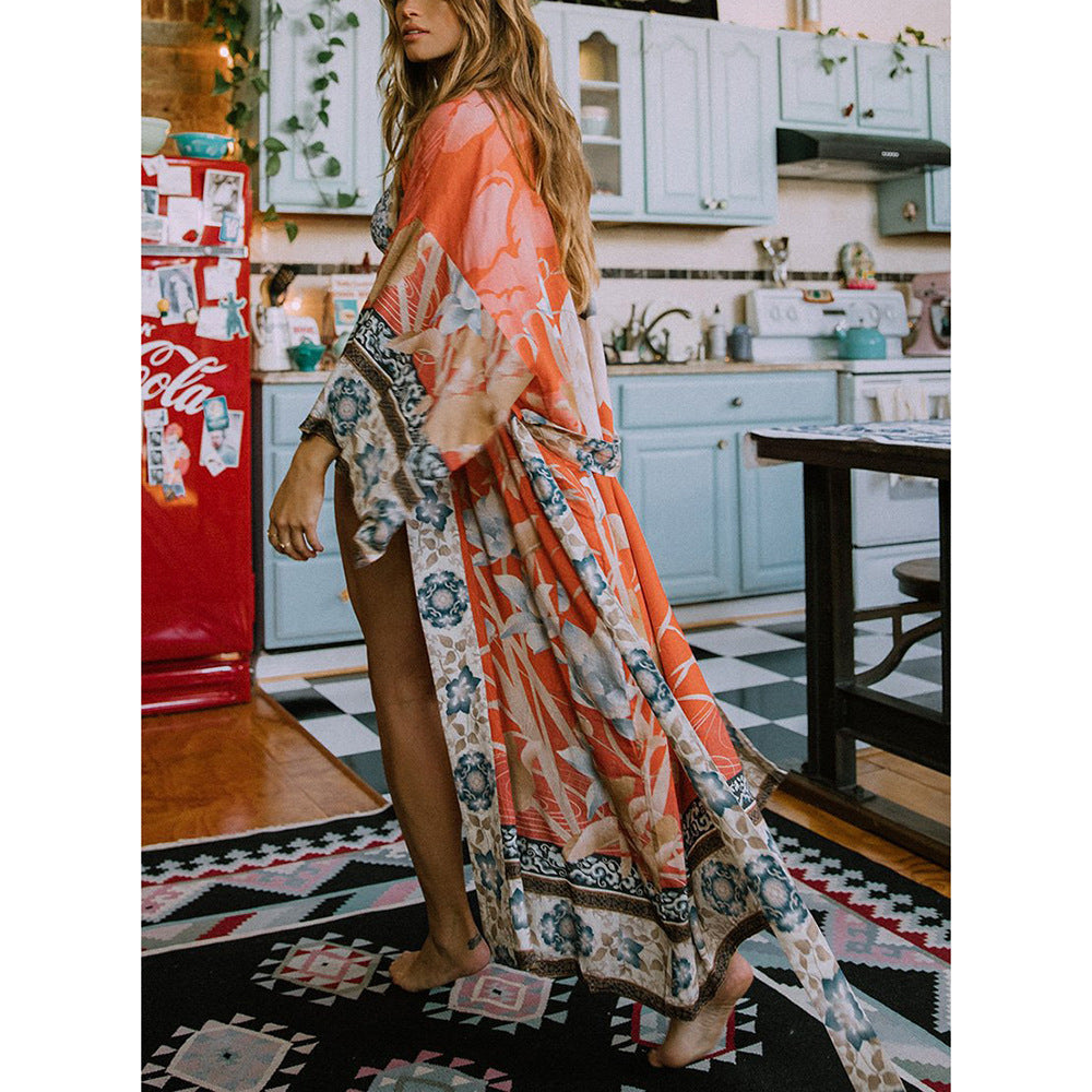 Women's beach robe in a luxurious and artistic design GR