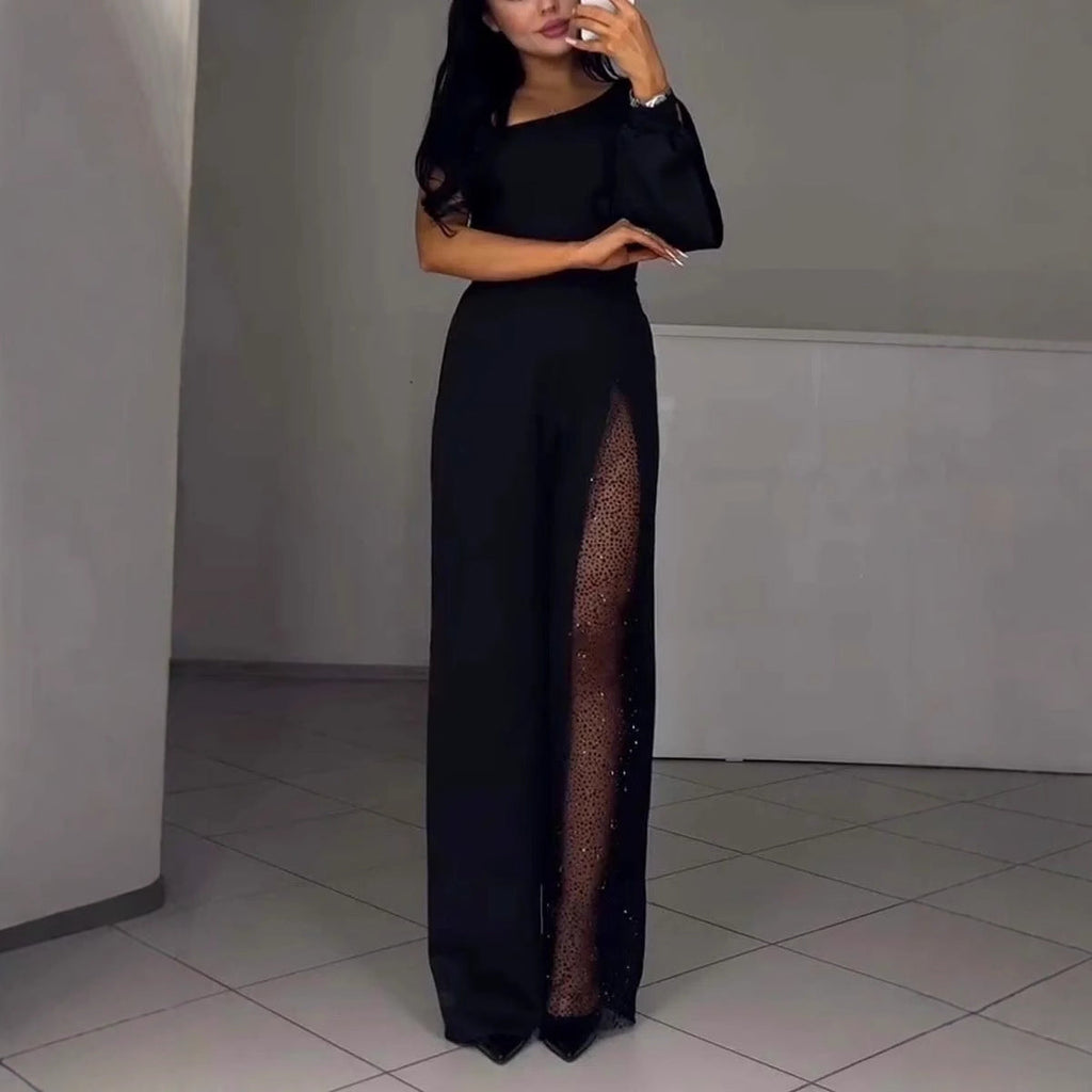 GR | Sexy one-sided high-slit jumpsuit