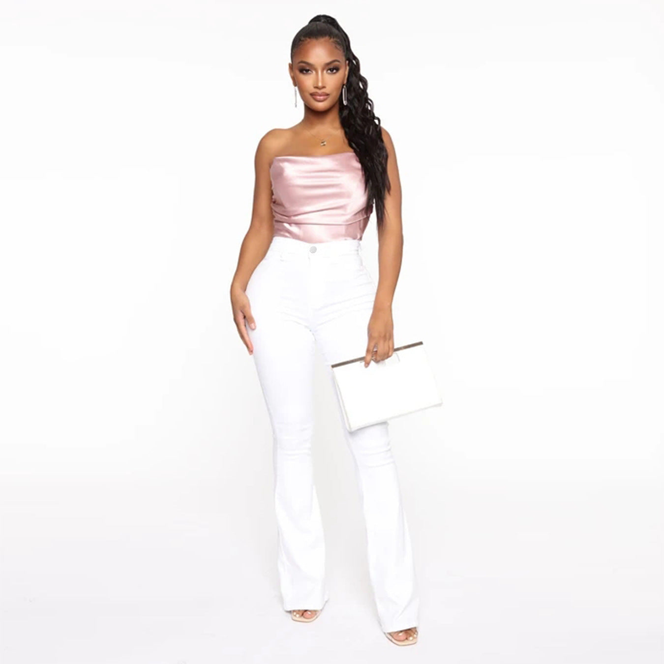 GR | Damen High Waist Demon Jeans mit geradem Bein