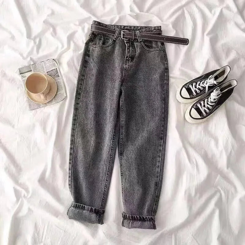 GR | Women high-waisted jeans straight
