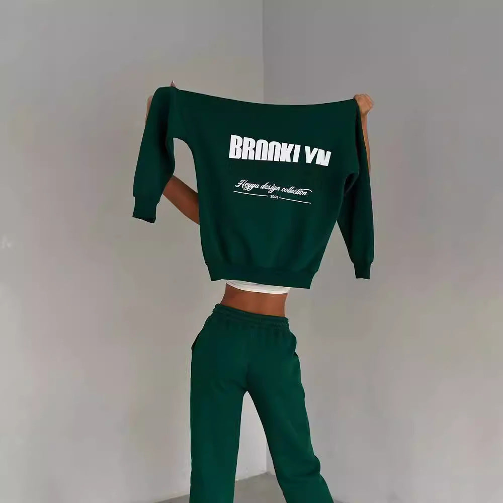 Damen lässiger Fleece-Hoodie und Jogginghose Set mit praktischem Kordelzug und hochwertiger Baumwollmischung GR