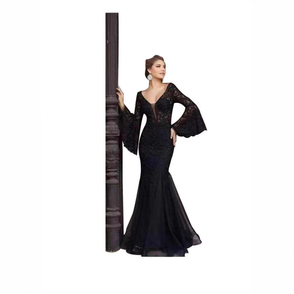 GR | Vintage Party Lange Meerjungfrau Rock Kleid