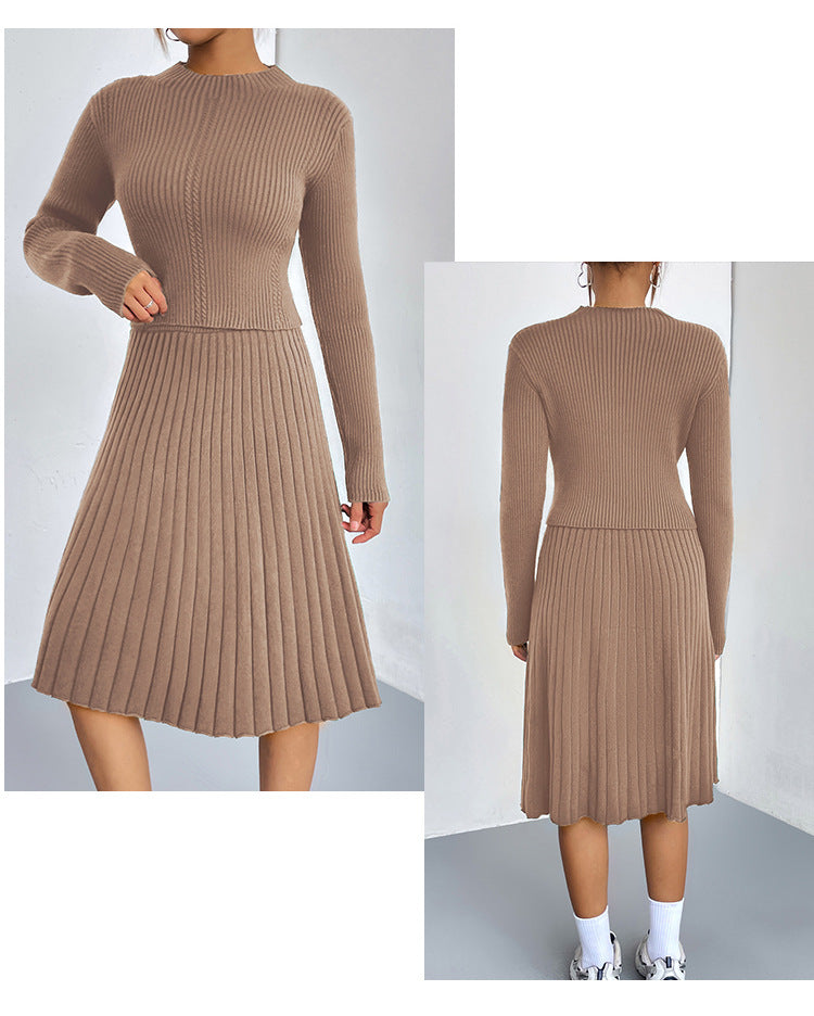 GR | A-line skirt knit sweater set 