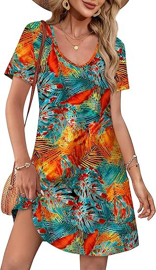 Women's Short Sleeve Casual Dress Size