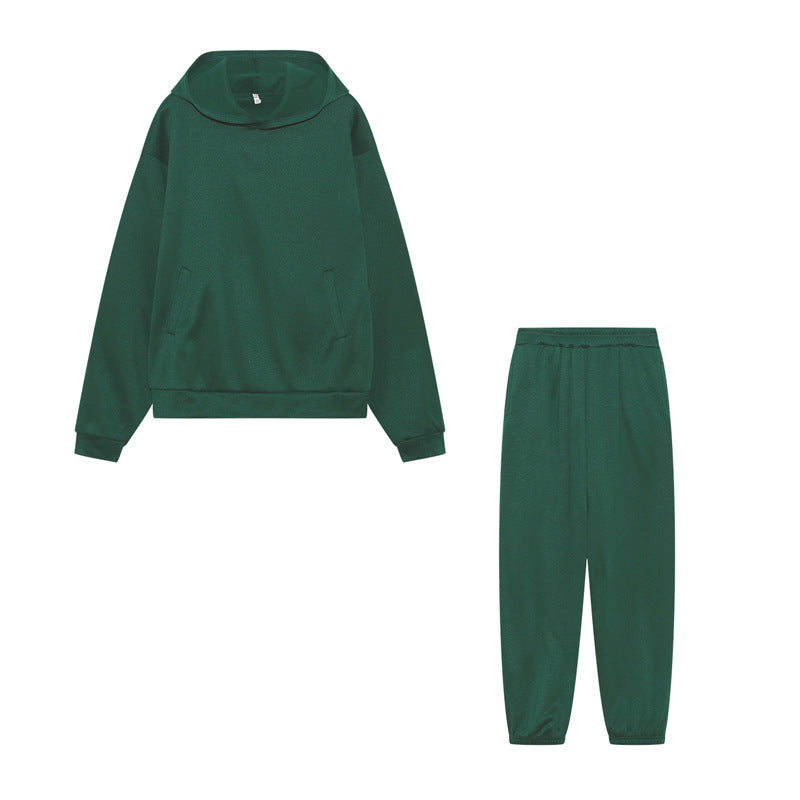 Women's sporty set with hoodie and jogging pants, size