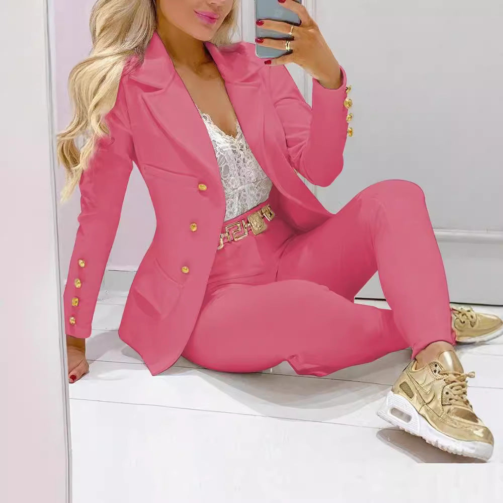 GR | Single-breasted suit trousers set 