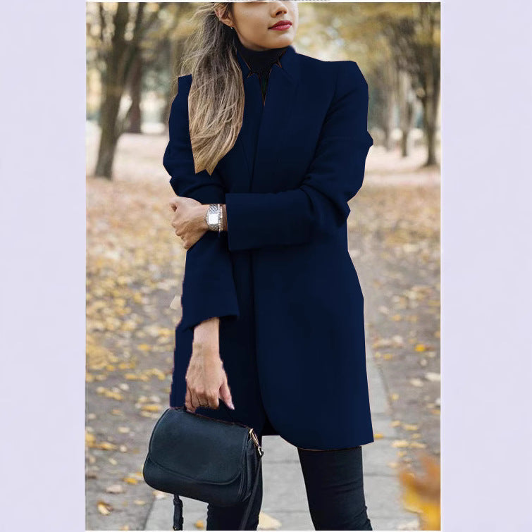 GR - Elegant coat with stand-up collar
