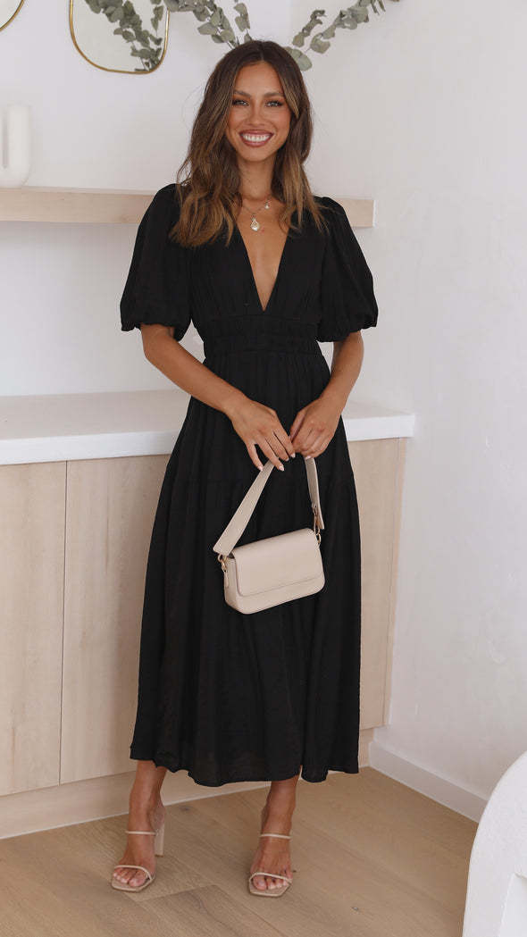 GR | Taillierter Midikleid