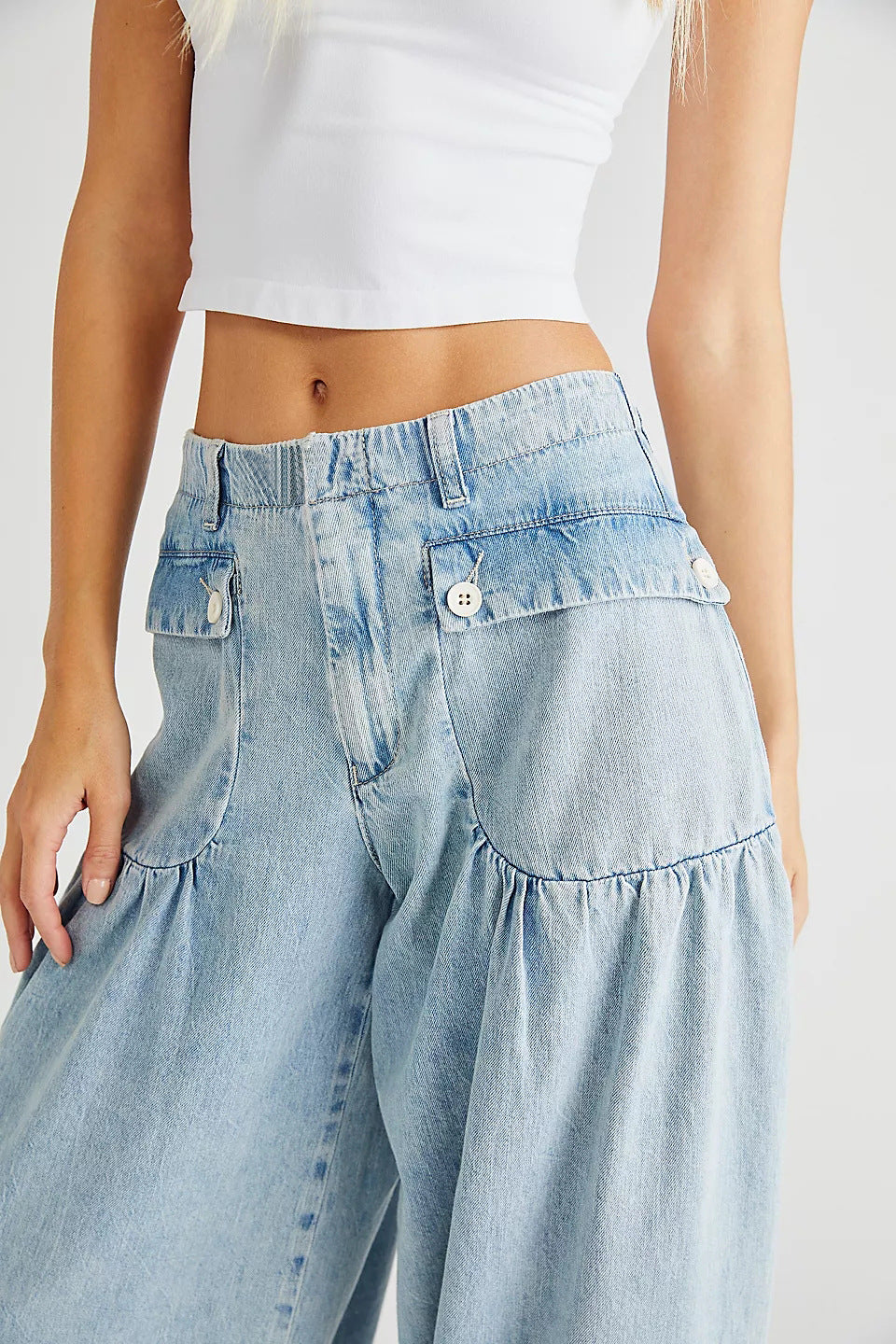GR | Taschen Schnürung Ballon Jeans