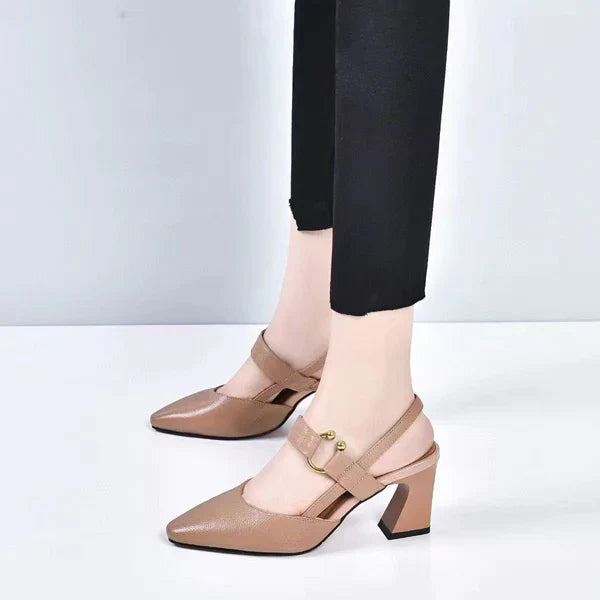 GR - Orthopedic High Heel Sandals | Kitten Heel Strap Sandals 