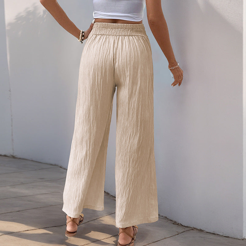 Damen Plissee-Hose mit hohem Bund und elegantem Schnitt GR