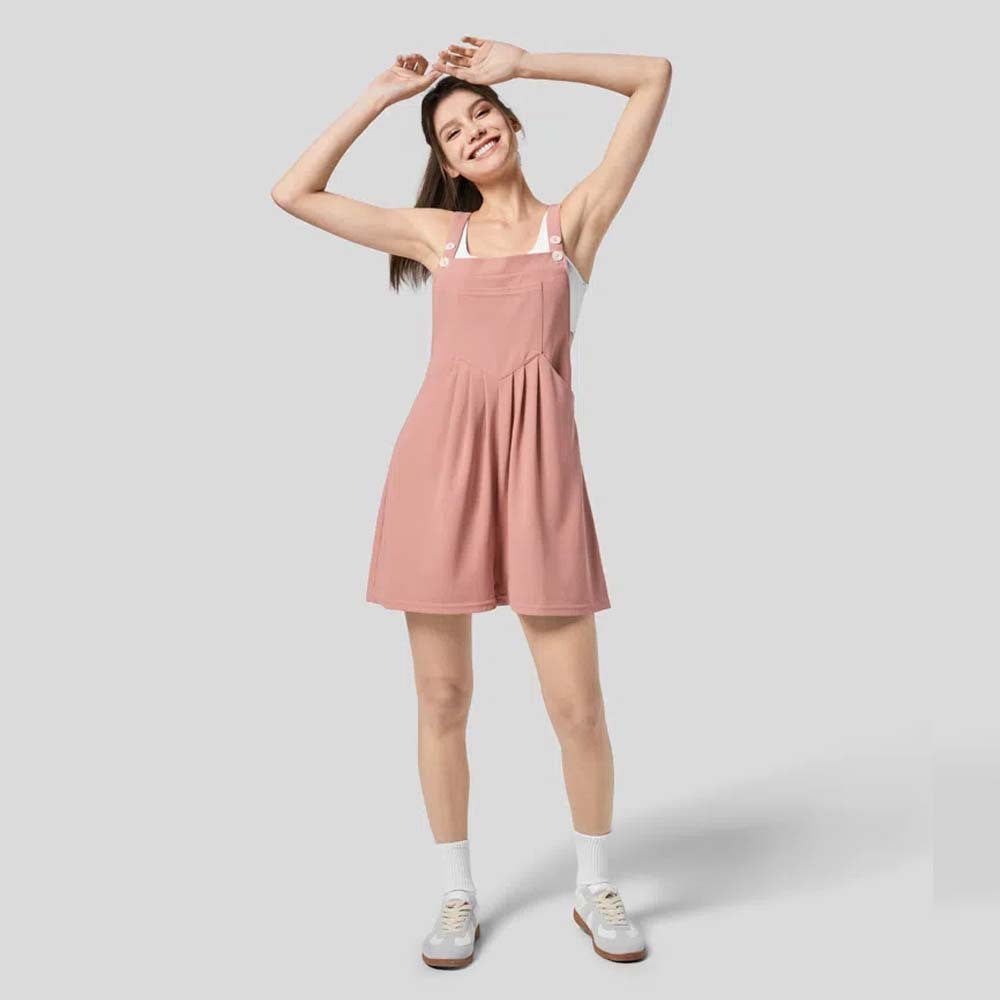 GR | Front-folded Lively Large pocket Loose dungarees