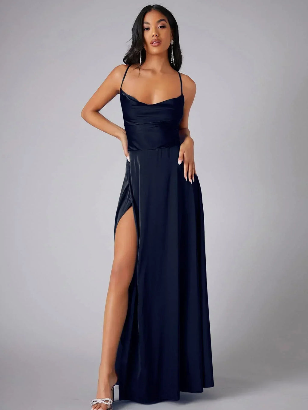 GR | Seiden-Maxikleid mit Geflochtenem Rücken Kleid Dich für Formelle Anlässe Lucette